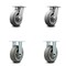 Service Caster 6 Inch Kingpinless Thermoplastic Rubber Wheel Swivel Caster Swivel 2 Rigid, 2PK SCC-KP30S620-TPRRF-2-R-2 - alternate 1